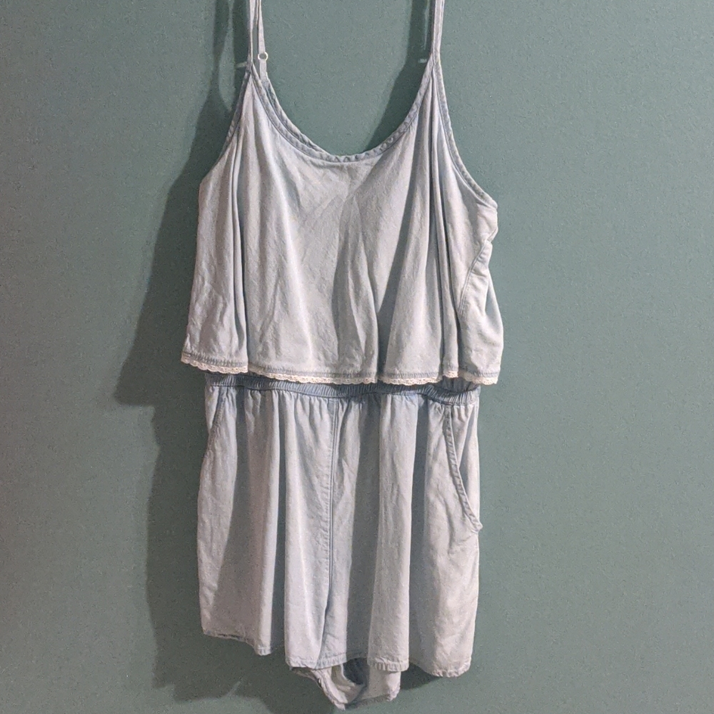 Denim romper